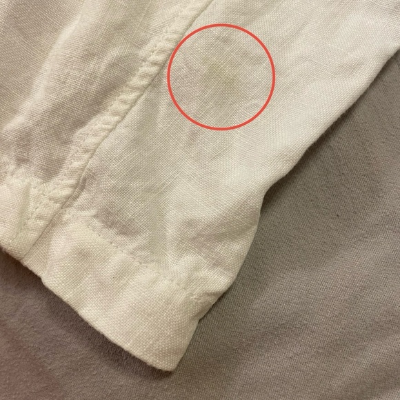 EILEEN FISHER Shaped Short Linen Jacket in White - Picture 6 of 6